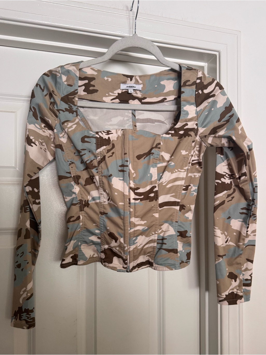 Miaou Devon Camouflage Corset Top Size Small — image 2 of 8